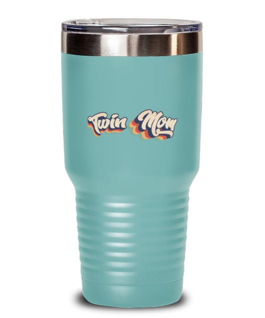 Twin Mom New Mama Mommy Travel Coffee Mug Unique Reusable Tumbler Cup Men Women