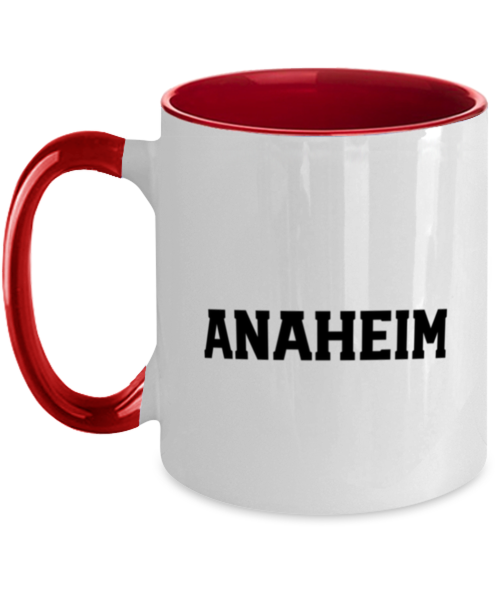 Anaheim California Moving Away Red Handle Coffee Mug Unique Reusable Cup Men Women