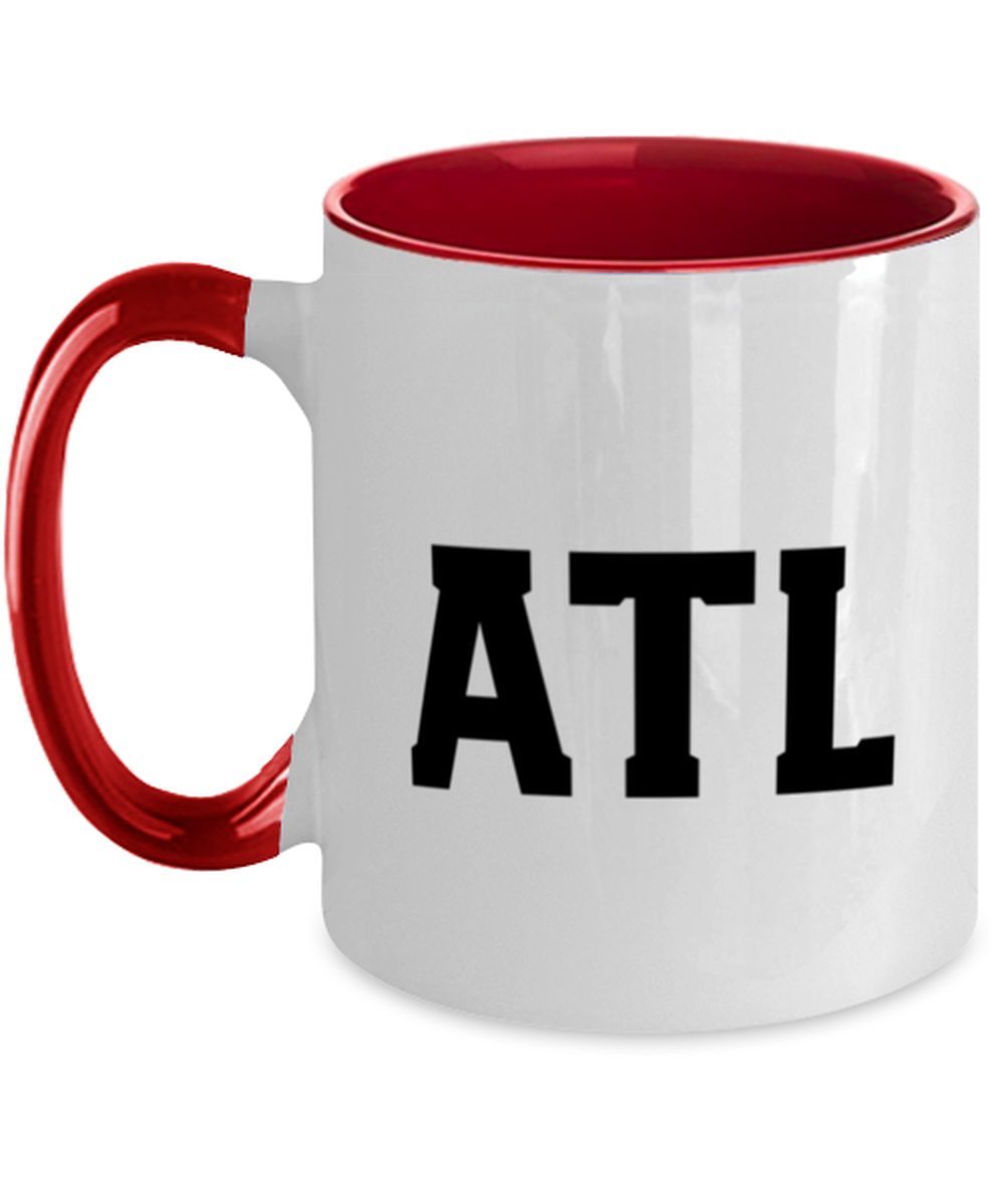 ATL Atlanta Georgia Moving Away Red Handle Coffee Mug Unique Reusable Cup Men Women