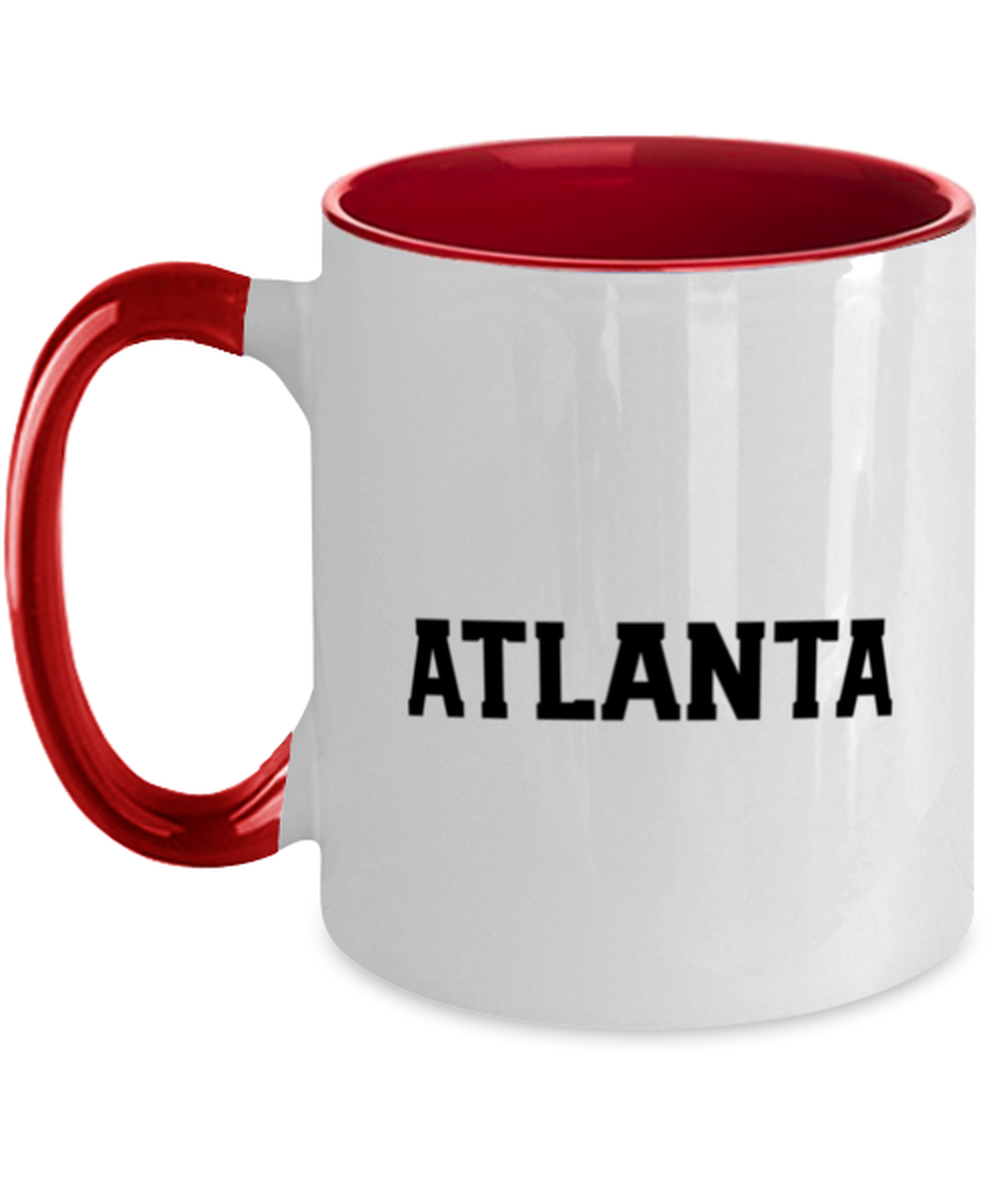 Atlanta Georgia Moving Away Red Handle Coffee Mug Unique Reusable Cup Men Women