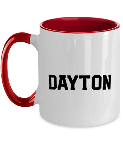 Dayton Ohio Moving Away Red Handle Coffee Mug Unique Reusable Cup Men Women