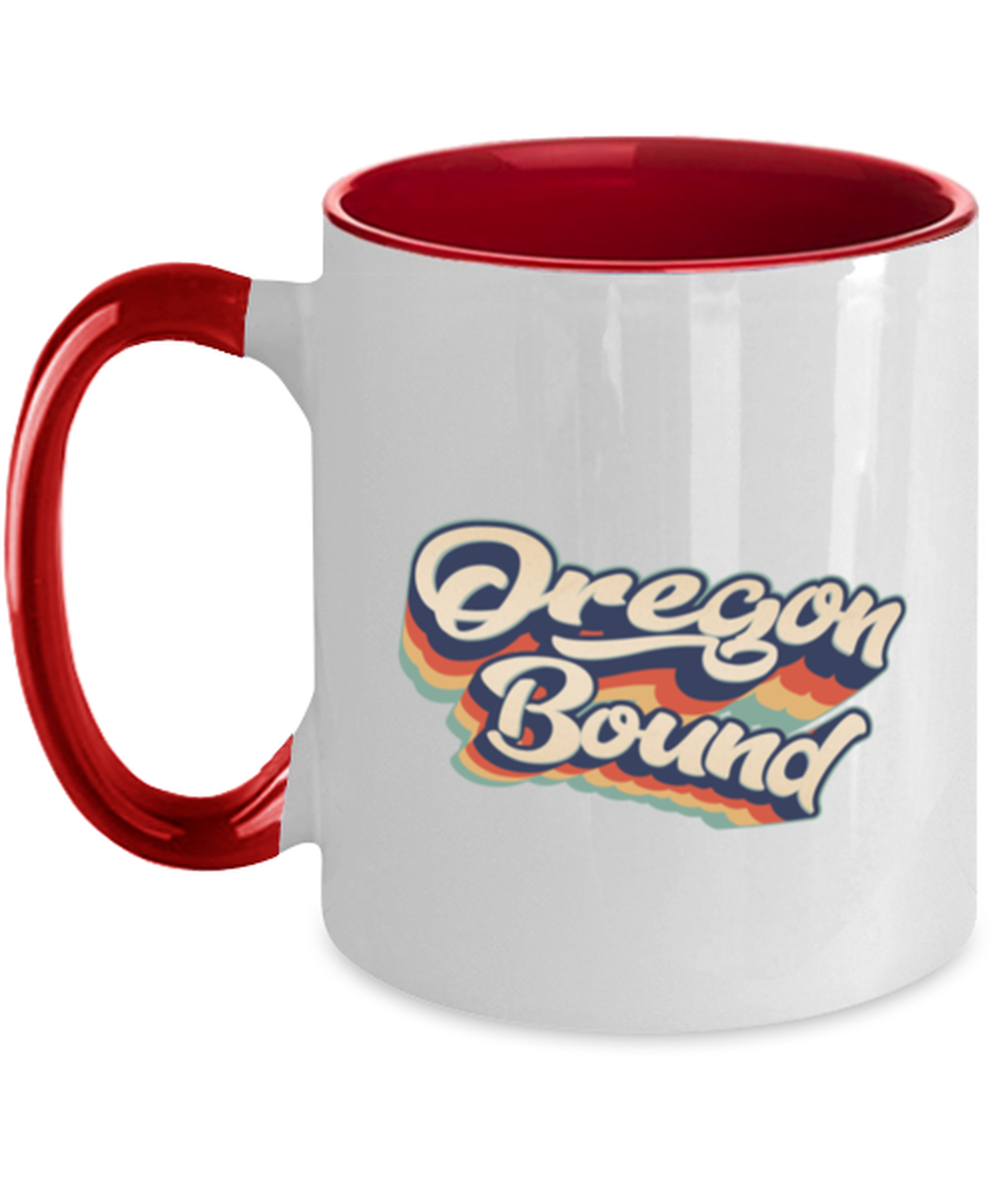 Moving to Oregon Retro 70s Red Handle Coffee Mug Unique Reusable Cup Men Women