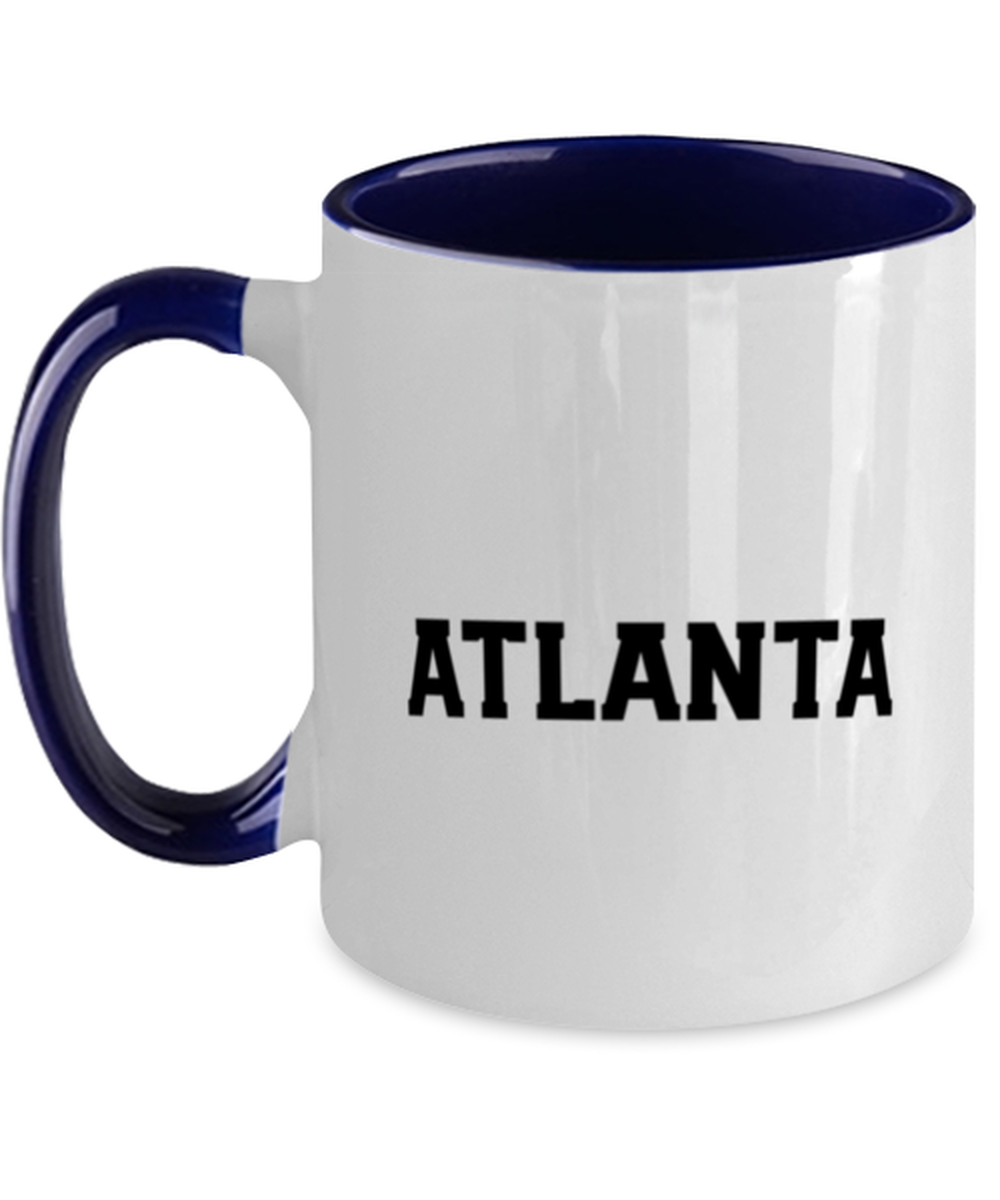 Atlanta Georgia Moving Away Navy Handle Coffee Mug Unique Reusable Cup Men Women