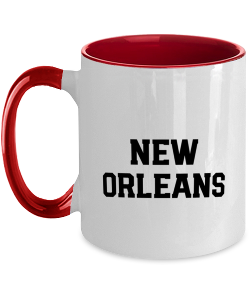 New Orleans Louisiana Moving Away Red Handle Coffee Mug Unique Reusable Cup Men Women