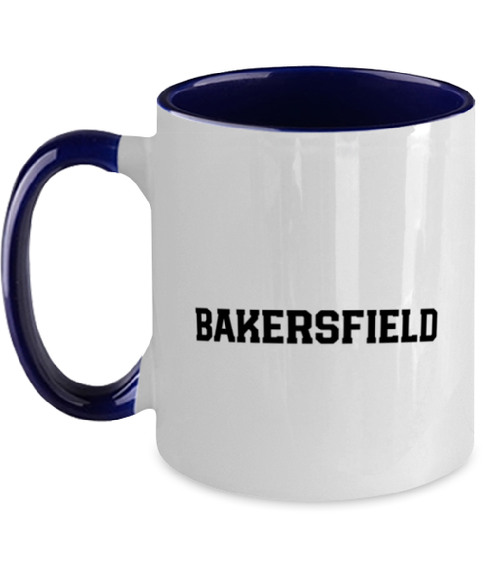 Bakersfield California Moving Away Navy Handle Coffee Mug Unique Reusable Cup Men Women