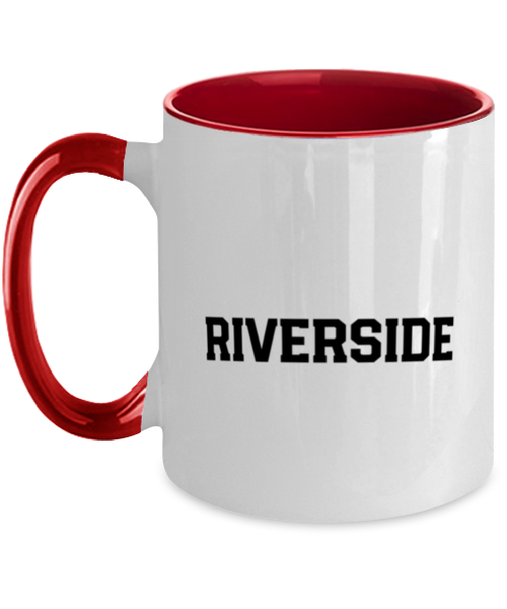 Riverside California Moving Away Red Handle Coffee Mug Unique Reusable Cup Men Women