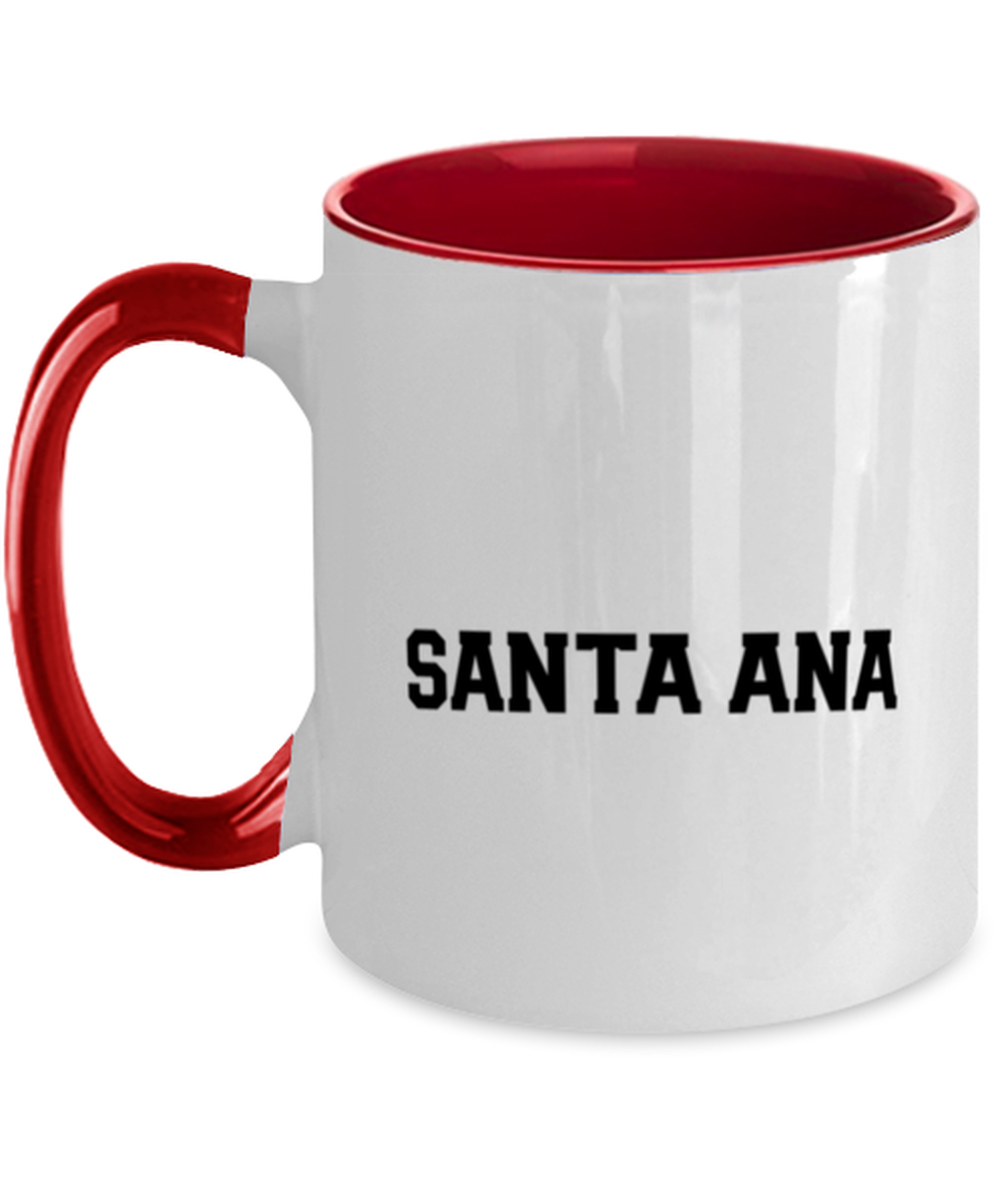 Santa Ana California Moving Away Red Handle Coffee Mug Unique Reusable Cup Men Women