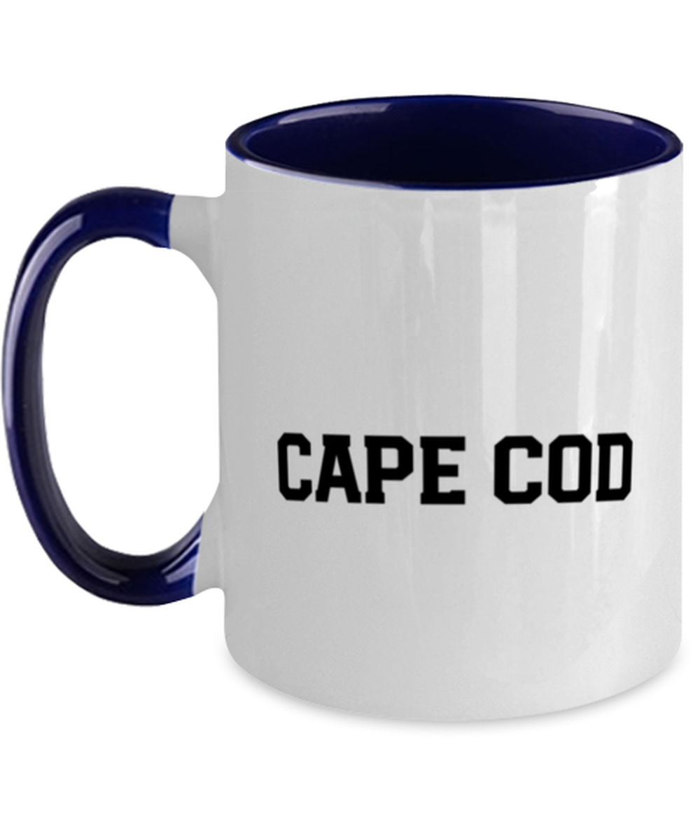 Cape Cod Moving Away Navy Handle Coffee Mug Unique Reusable Cup Men Women