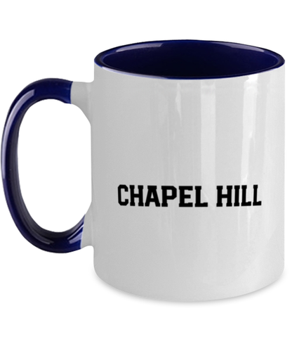 Chapel Hill Moving Away Navy Handle Coffee Mug Unique Reusable Cup Men Women