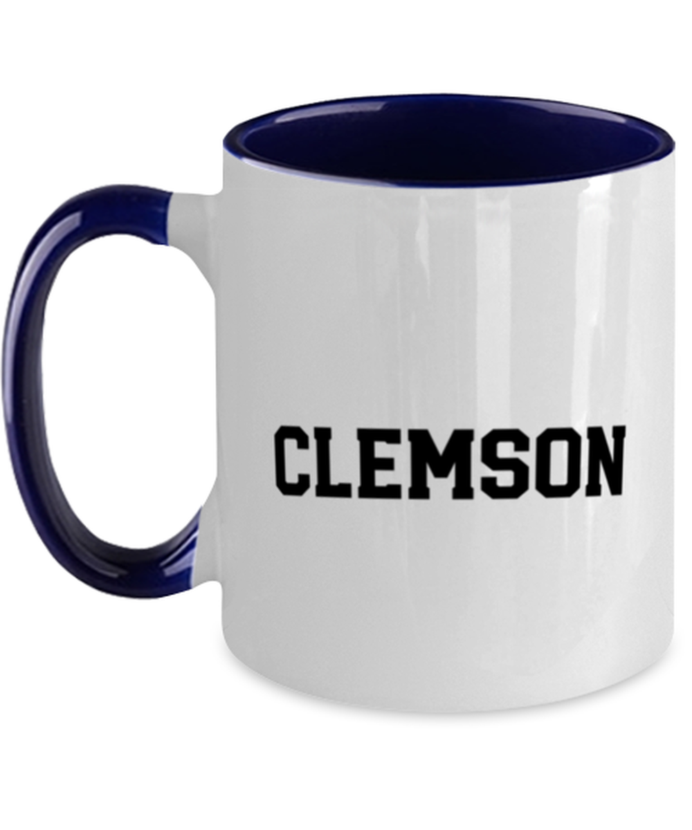 Clemson South Carolina SC Moving Away Navy Handle Coffee Mug Unique Reusable Cup Men Women