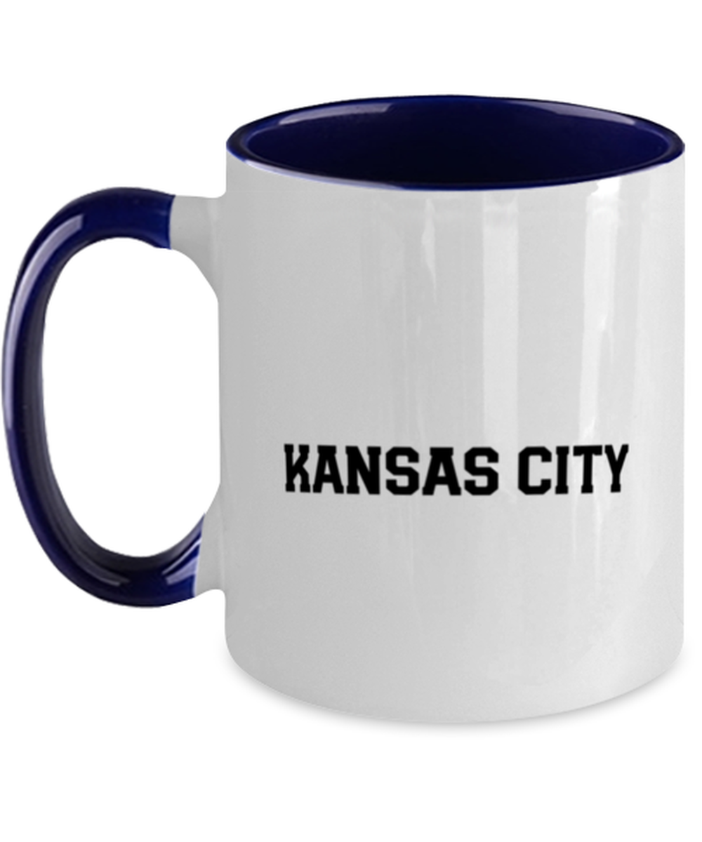 Kansas City Missouri Moving Away Navy Handle Coffee Mug Unique Reusable Cup Men Women