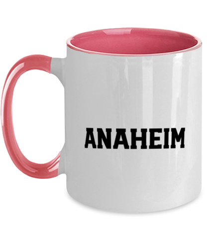 Anaheim California Moving Away Pink Handle Coffee Mug Unique Reusable Cup Men Women