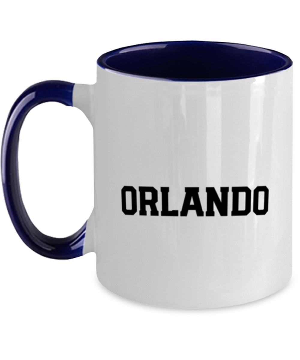 Orlando Florida Moving Away Navy Handle Coffee Mug Unique Reusable Cup Men Women