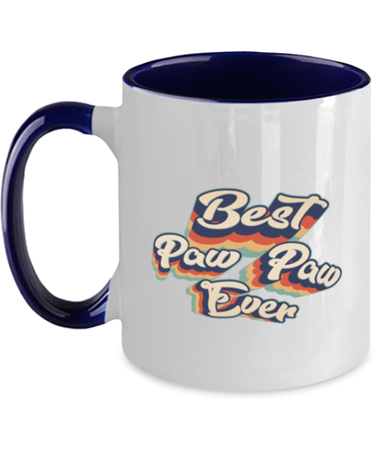 Paw Paw Best Ever Navy Handle Coffee Mug Unique Reusable Cup Men Women