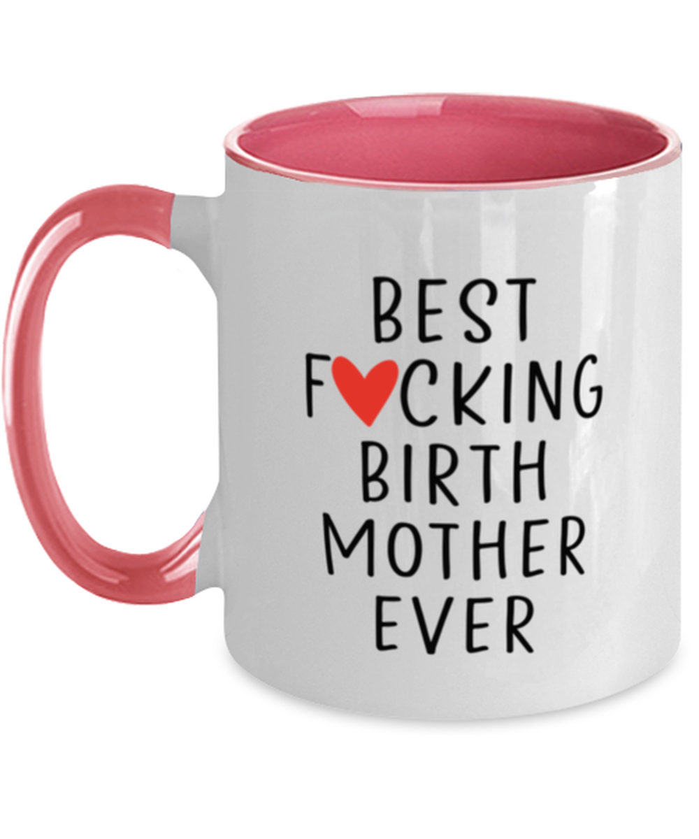 Birth Mother Pink Handle Coffee Mug Unique Reusable Cup Men Women