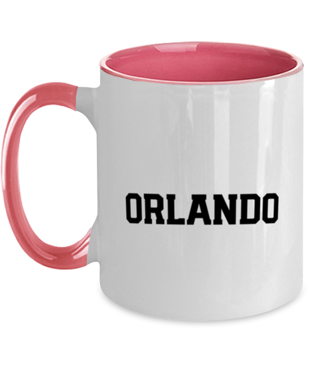 Orlando Florida Moving Away Pink Handle Coffee Mug Unique Reusable Cup Men Women