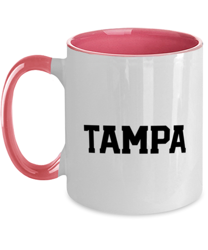 Tampa Florida Moving Away Pink Handle Coffee Mug Unique Reusable Cup Men Women