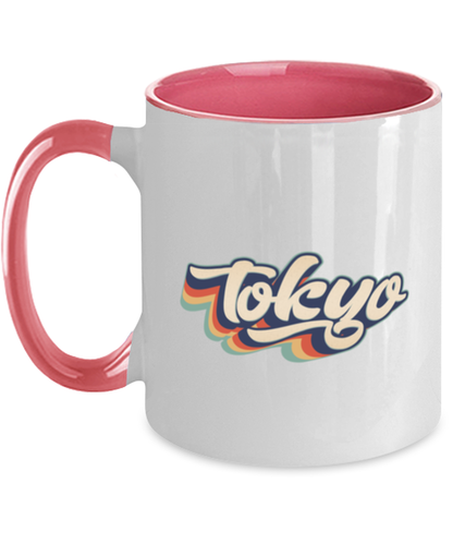 Tokyo Japan Lover Moving Away Japanese Anime Pink Handle Coffee Mug Unique Reusable Cup Men Women