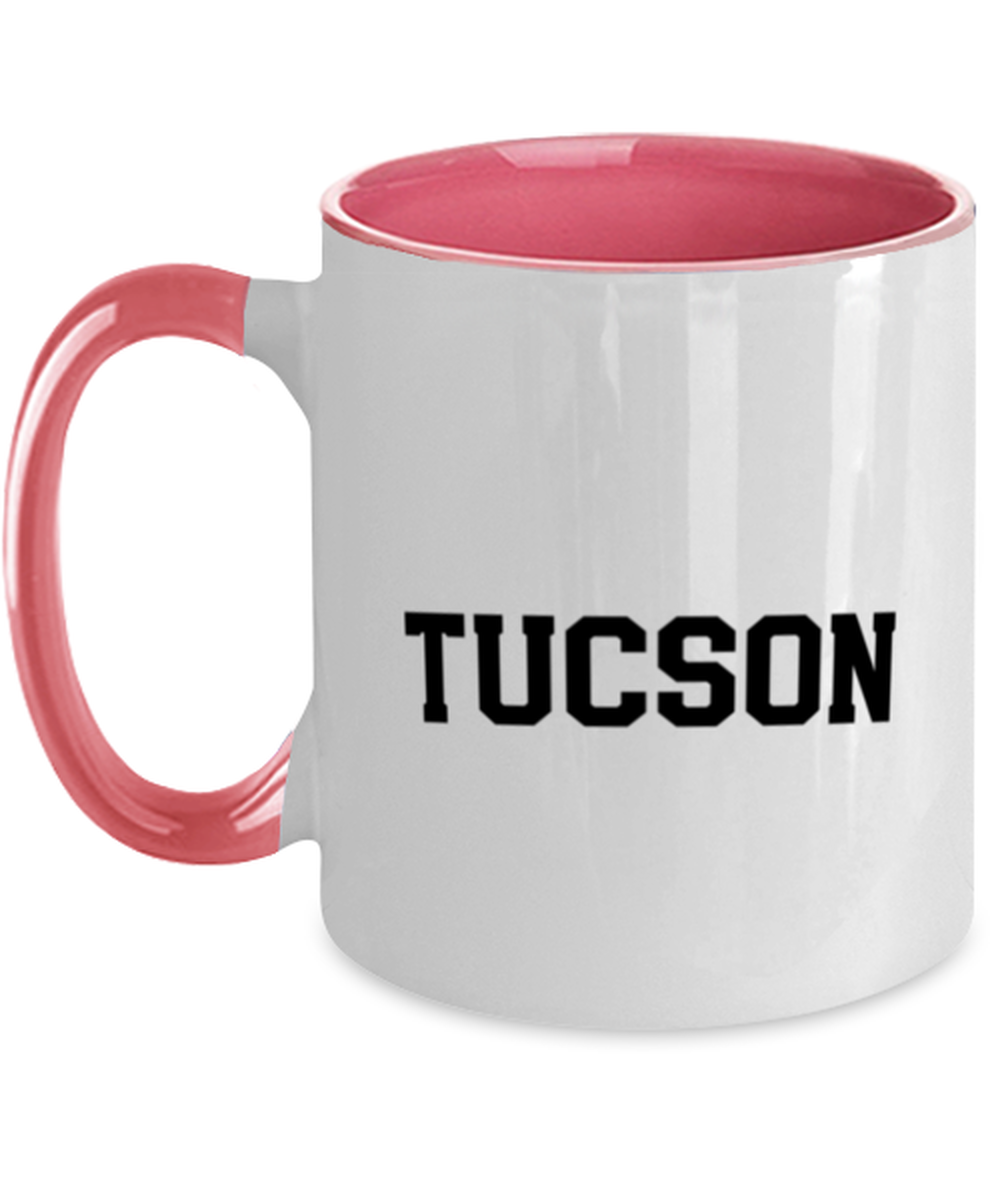 Tucson Arizona Moving Away Pink Handle Coffee Mug Unique Reusable Cup Men Women