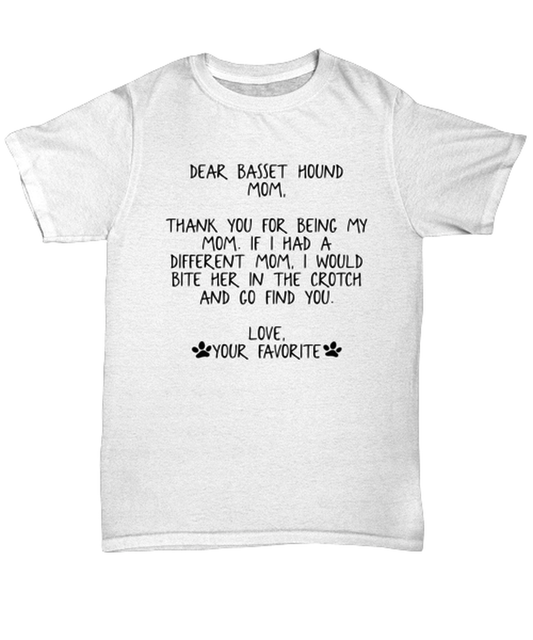 Basset Hound Mom T Shirt Unique Unisex Tshirt Cute Tee