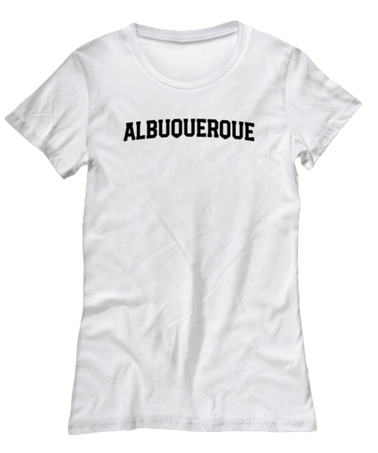 Albuquerque New Mexico NM Moving Away Womens T Shirt Unique Woman Tshirt Cute Tee