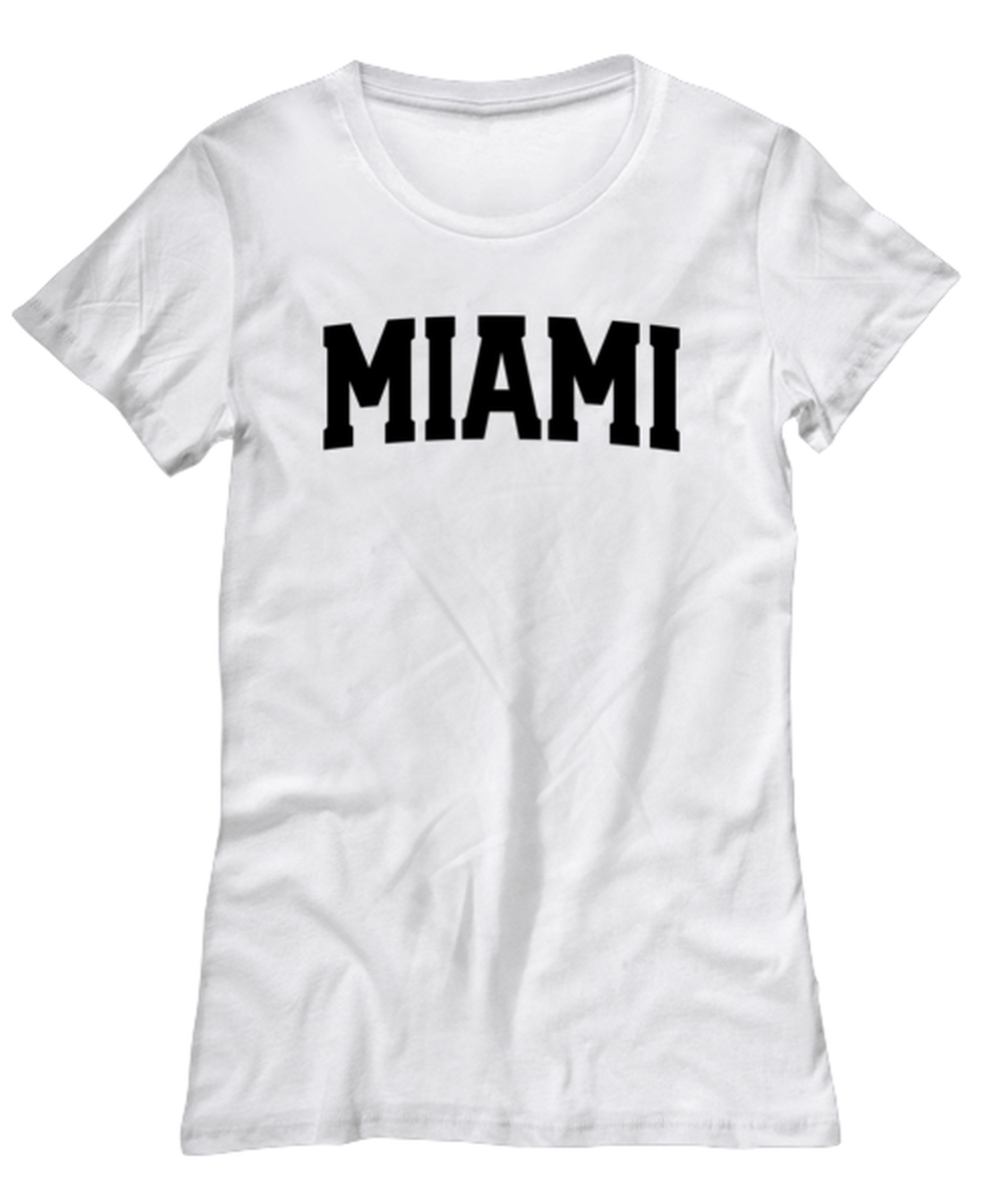 Miami Florida Moving Away Womens T Shirt Unique Woman Tshirt Cute Tee