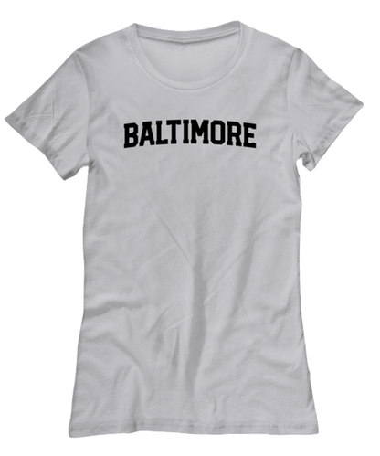 Baltimore Maryland Moving Away Womens T Shirt Unique Woman Tshirt Cute Tee