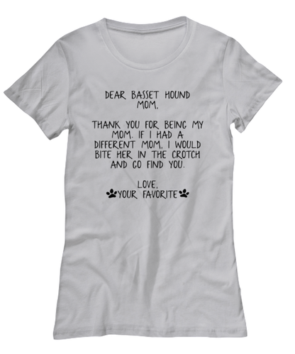 Basset Hound Mom Womens T Shirt Unique Woman Tshirt Cute Tee