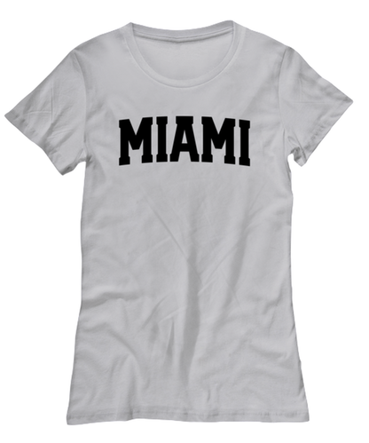 Miami Florida Moving Away Womens T Shirt Unique Woman Tshirt Cute Tee