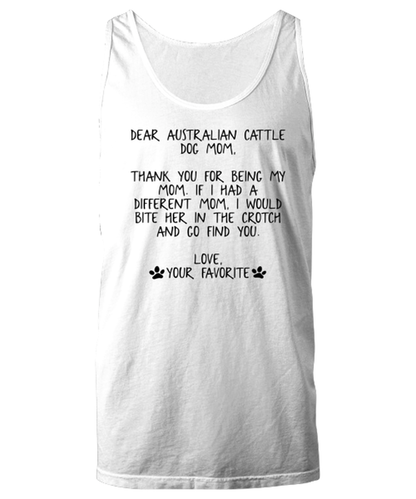 Australian Cattle Dog Mom Unisex Tank Shirt Unique Cute Tshirt