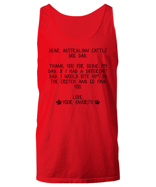 Australian Cattle Dog Dad Unisex Tank Shirt Unique Cute Tshirt