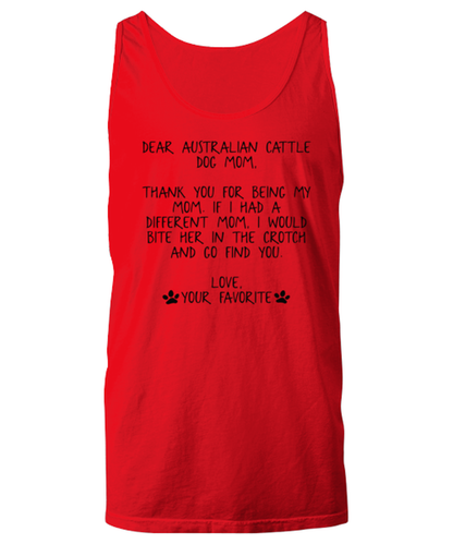 Australian Cattle Dog Mom Unisex Tank Shirt Unique Cute Tshirt