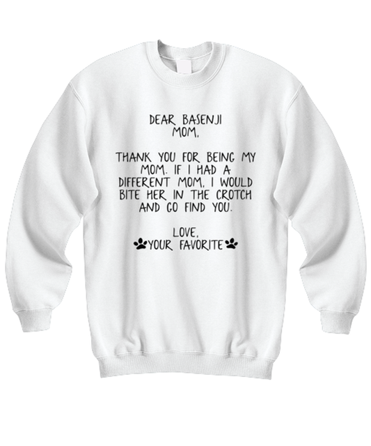 Basenji Mom Unisex Sweatshirt Shirt Unique Cute Sweater Tshirt Jumper