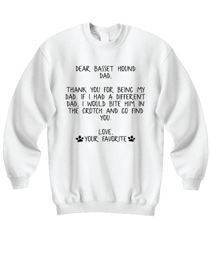 Basset Hound Dad Unisex Sweatshirt Shirt Unique Cute Sweater Tshirt Jumper