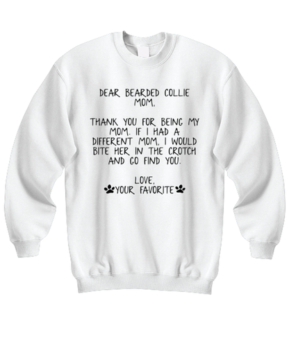 Bearded Collie Mom Unisex Sweatshirt Shirt Unique Cute Sweater Tshirt Jumper