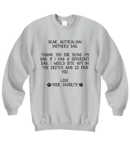 Australian Shepherd Dad Unisex Sweatshirt Shirt Unique Cute Sweater Tshirt Jumper