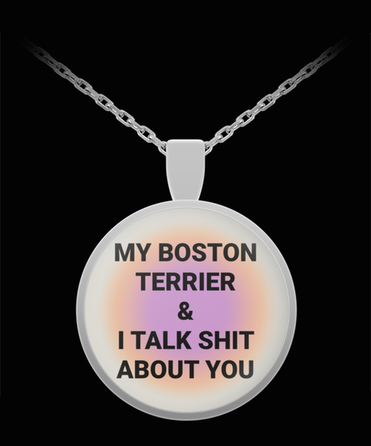 Boston Terrier Owner Lover Mom Dad Pendant Necklace Jewelry Appreciation for Him Her