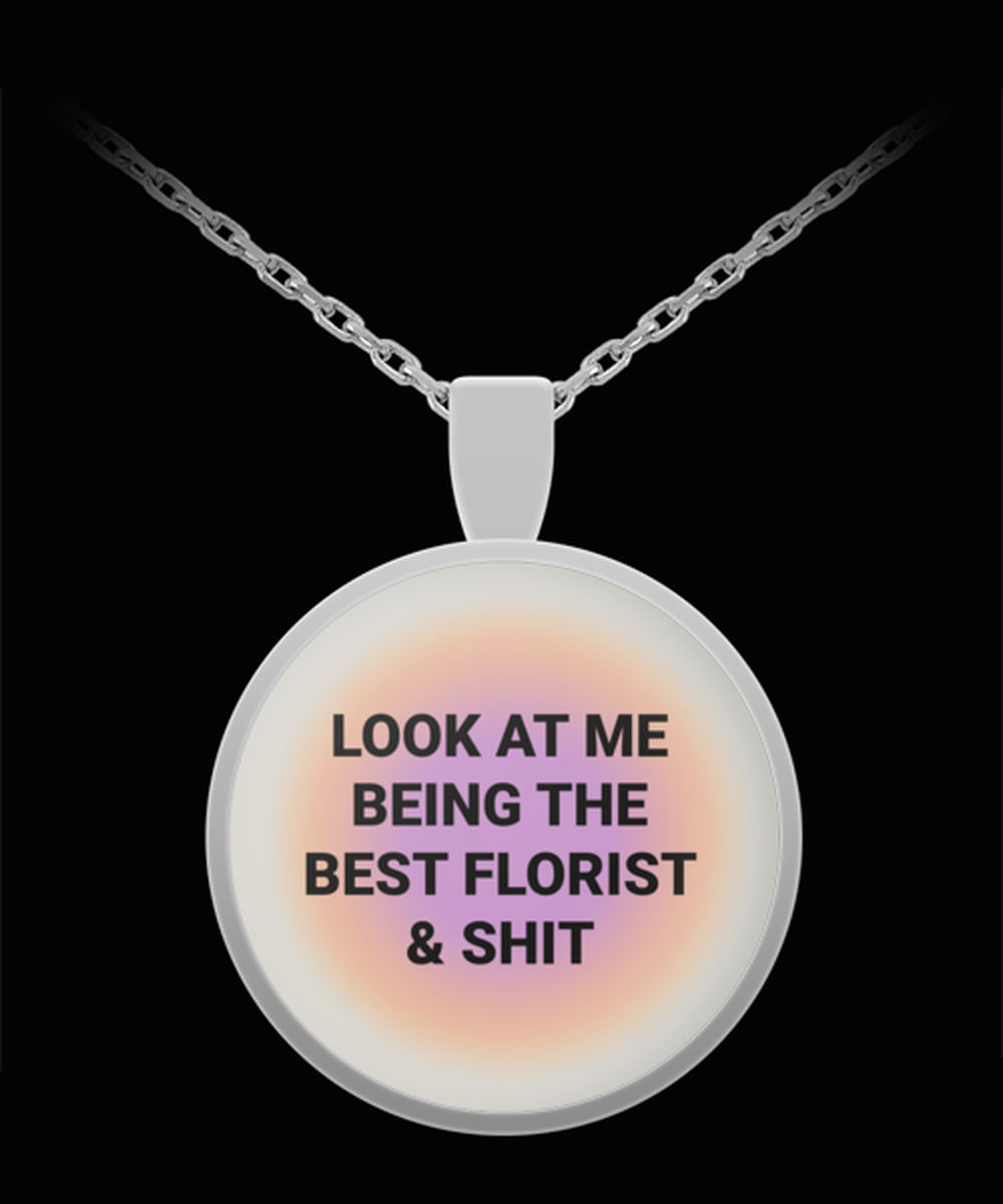 Florist Pendant Necklace Jewelry Appreciation for Him Her