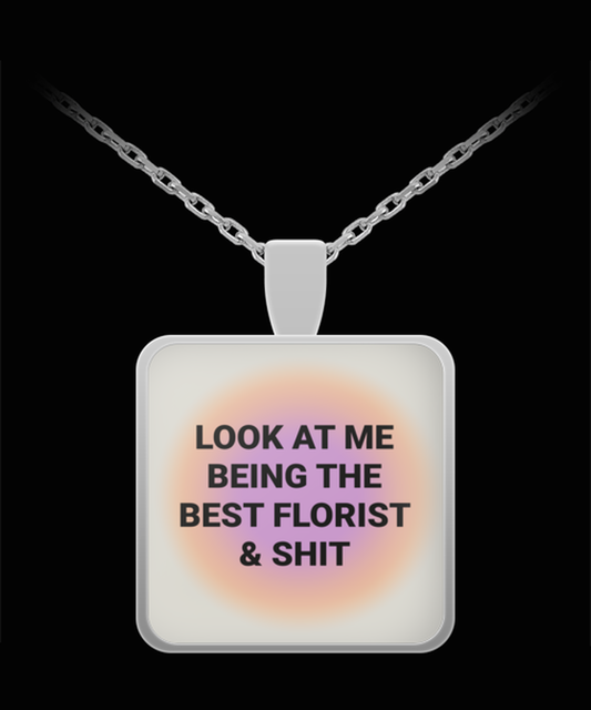 Florist Pendant Necklace Jewelry Appreciation for Him Her