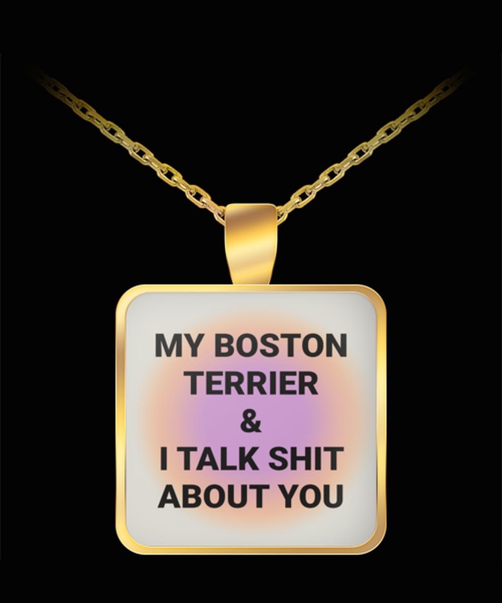 Boston Terrier Owner Lover Mom Dad Pendant Necklace Jewelry Appreciation for Him Her