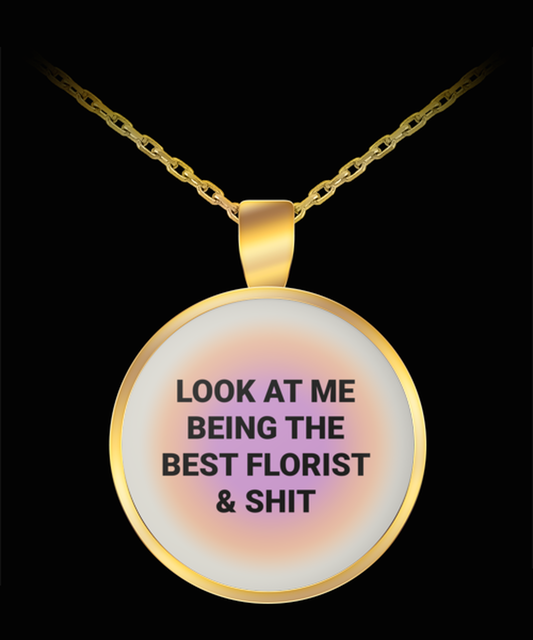 Florist Pendant Necklace Jewelry Appreciation for Him Her