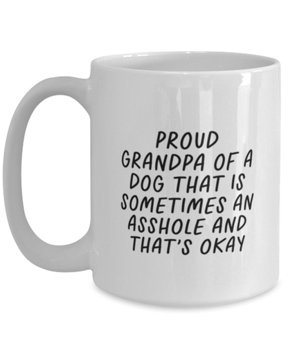 Dog Grandpa Fathers Day Doggy Grandfather Dad Coffee Mug Cute Unique Tea Cup