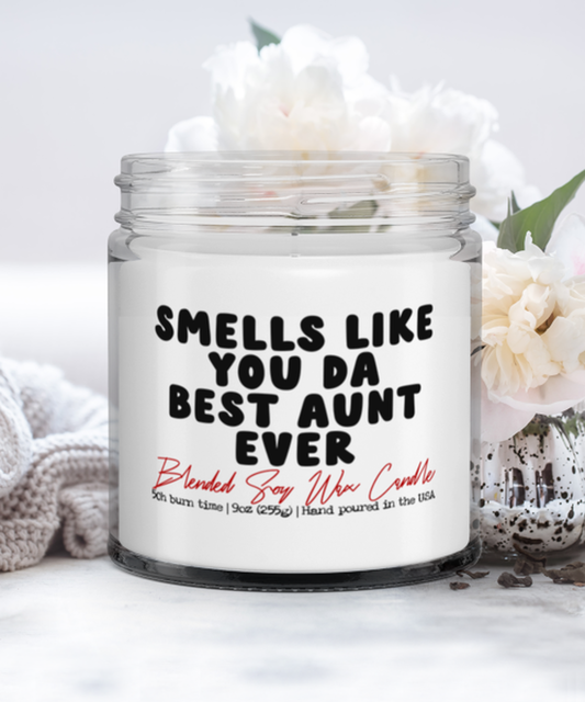 Aunt Life Auntie For Her Sister in Law Funny Scented Candle from Niece Nephew, New Vanilla Cozy Candle, Unique Birthday Gag Idea