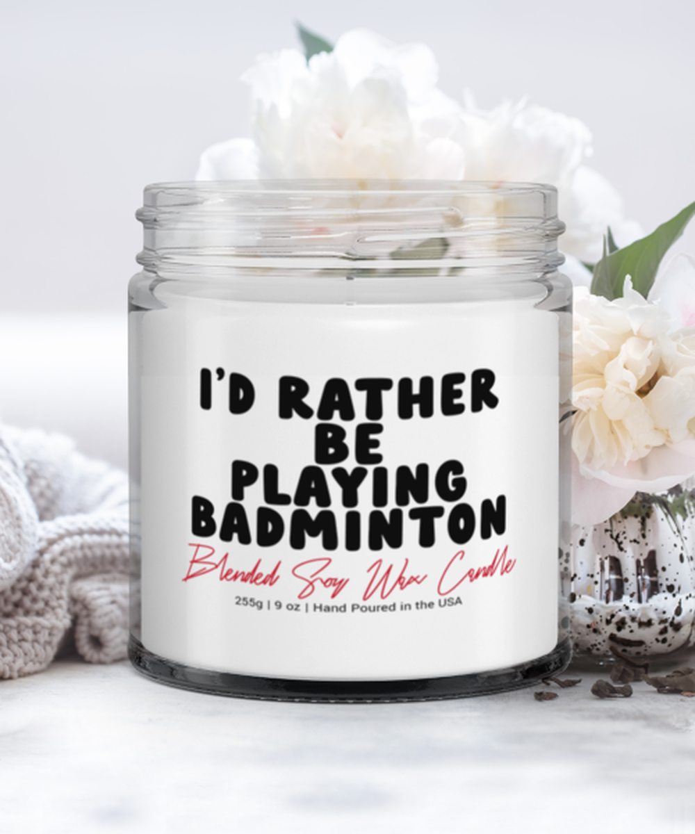 Badminton Player Coach Funny Scented Candle, Vanilla Cozy Candle for Women Men, Unique Gag Idea