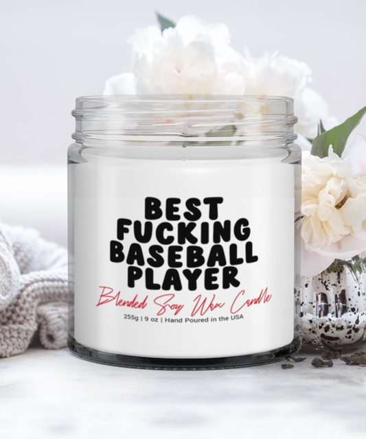 Baseball Player Coach Funny Scented Candle, Vanilla Cozy Candle, Unique Gag Idea