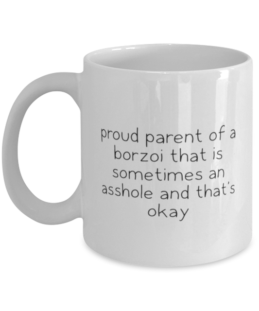 Borzoi Funny Coffee Mug, Women Men Cup, Unique Idea