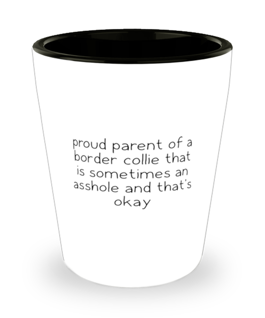 Border Collie Funny Shot Glass, Women Men Shotglass, Unique Idea