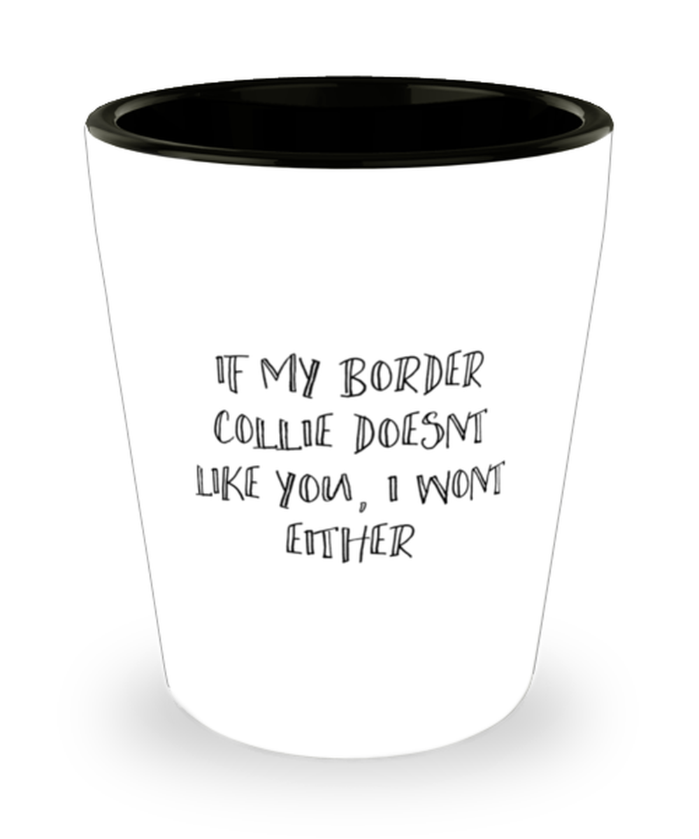 Border Collie Funny Shot Glass, Women Men Shotglass, Unique Idea