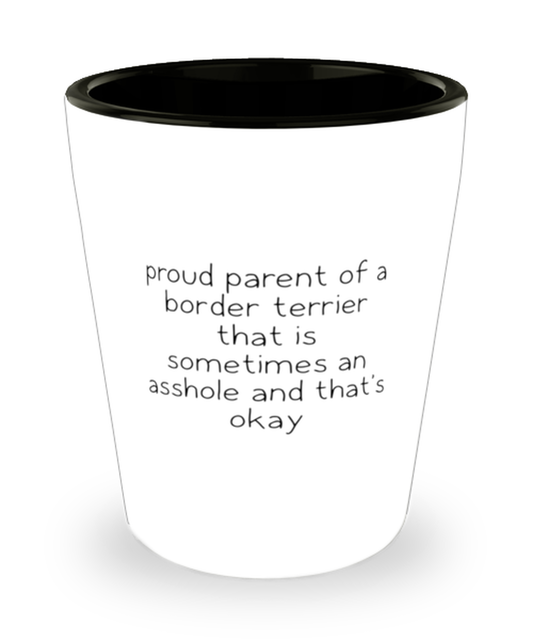 Border Terrier Funny Shot Glass, Women Men Shotglass, Unique Idea