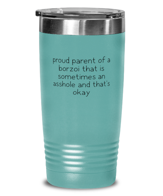 Borzoi Funny Tumbler, Women Men Travel Coffee Mug, Water Bottle Cup, Unique Idea